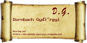 Dornbach Györgyi névjegykártya