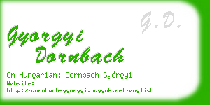 gyorgyi dornbach business card