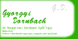 gyorgyi dornbach business card